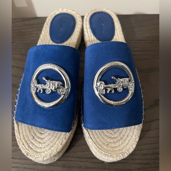 COACH Camille Espadrille Slides Sandal- NEW - Picture 2 of 8